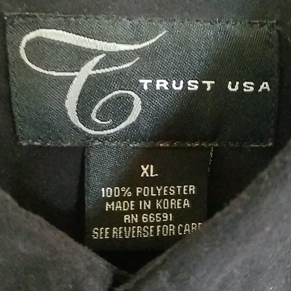 XL Trust USA Solid Black shirt - Picture 5 of 8